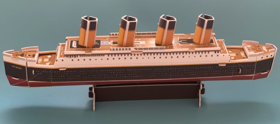 Assembled RMS Titanic 3D puzzle made by Revell