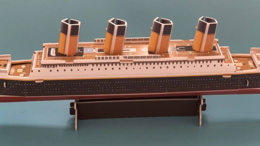 Assembled RMS Titanic 3D puzzle made by Revell