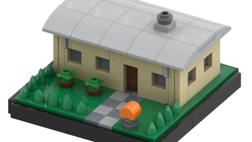 Small Modern House LEGO® MOC Render